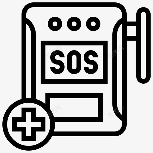 Sos家庭安全5线性svg_新图网 https://ixintu.com Sos 安全 家庭 手绘sos求救信号 线性