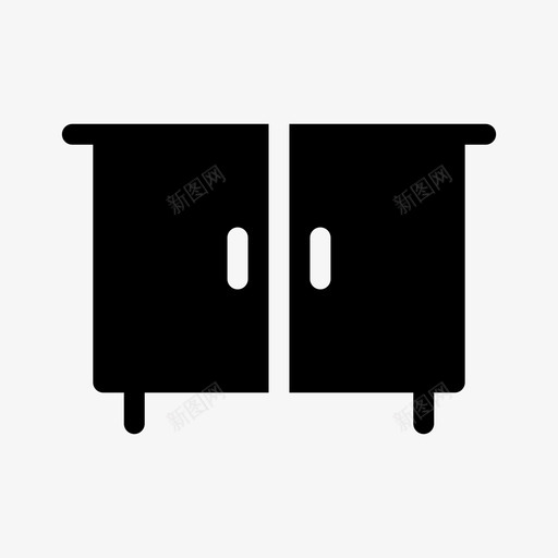 中型橱柜建筑家具svg_新图网 https://ixintu.com 中型 橱柜 家具 建筑 房子 公园