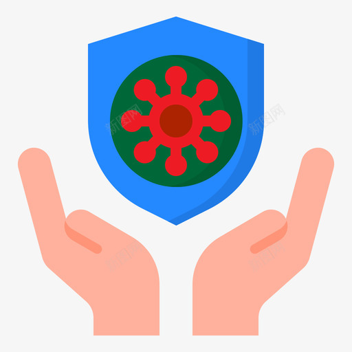 防护电晕病毒扁平svg_新图网 https://ixintu.com 防护 电晕 病毒 扁平