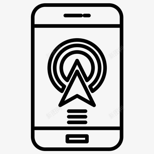 地图箭头方向svg_新图网 https://ixintu.com 地图 方向 箭头 手机 移动 应用程序 粗体 lineset91