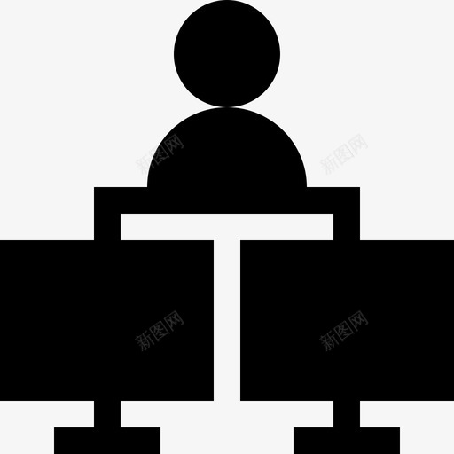 远程工作远程办公9已填充svg_新图网 https://ixintu.com 远程 工作 办公 填充