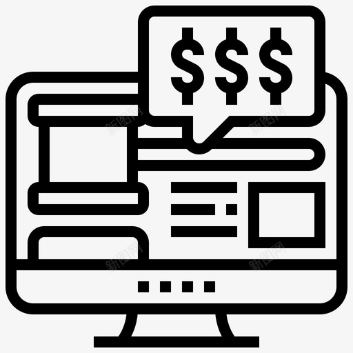 拍卖电子商务220线性svg_新图网 https://ixintu.com 拍卖 电子商务 线性