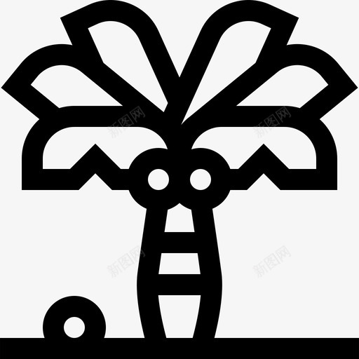 棕榈树丛林22线形svg_新图网 https://ixintu.com 棕榈树 丛林 线形