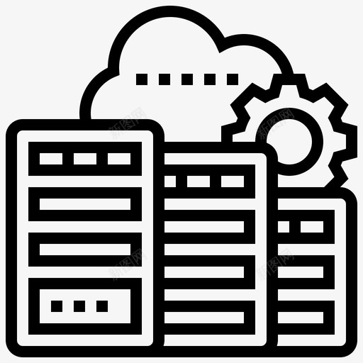 数据中心数据分析28线性svg_新图网 https://ixintu.com 数据中心 数据分析 线性