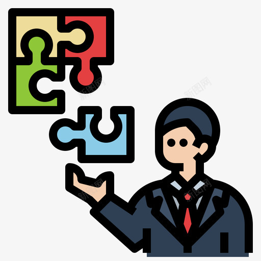 拼图品牌20线性颜色svg_新图网 https://ixintu.com 拼图 品牌 线性 颜色