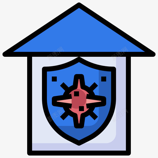 房子冠状病毒和经济3线性颜色svg_新图网 https://ixintu.com 房子 冠状 病毒 经济 线性 颜色