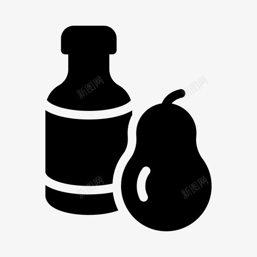 健康果汁梨汁健康饮料瓶svg_新图网 https://ixintu.com 健康 果汁 梨汁 饮料