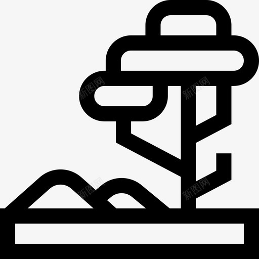 萨凡纳风景88线性svg_新图网 https://ixintu.com 萨凡 风景 线性