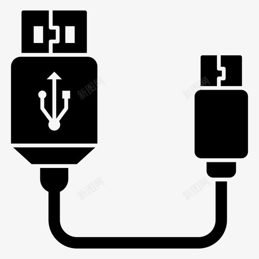 usb线数据线usb插孔svg_新图网 https://ixintu.com usb 数据线 插孔 插头 电脑硬件 字形 图标