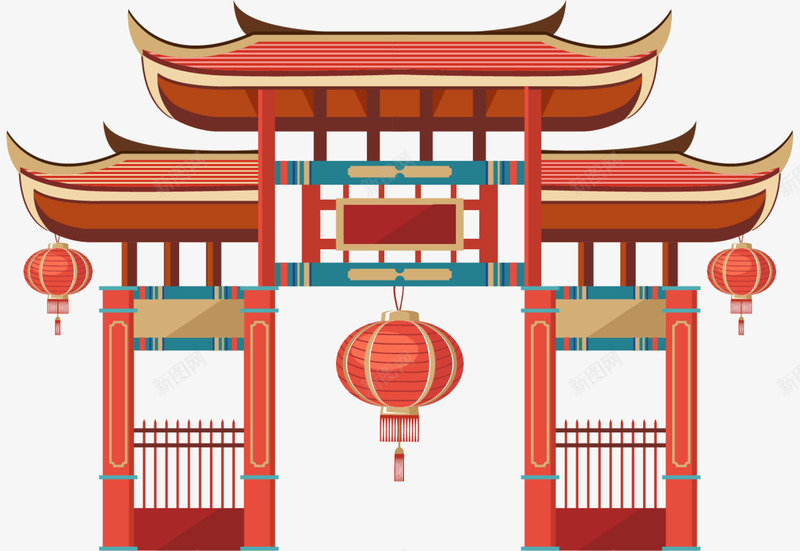 春节房屋购物街免扣采集者喜庆过节画png_新图网 https://ixintu.com 免扣 喜庆 房屋 春节 购物街 过节 采集