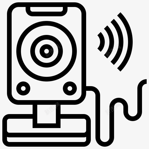 网络摄像头多媒体通信1线性svg_新图网 https://ixintu.com 网络 摄像头 多媒体 通信 线性