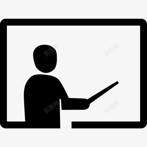 人物老师svg_新图网 https://ixintu.com 人物 老师 培训 演讲 填充 单色 扁平 方正 简约