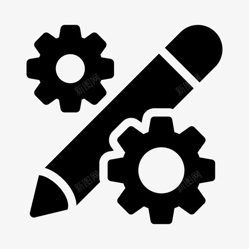铅笔设置齿轮配置svg_新图网 https://ixintu.com 铅笔 设置 齿轮 配置 编辑 网络 seoa 字形