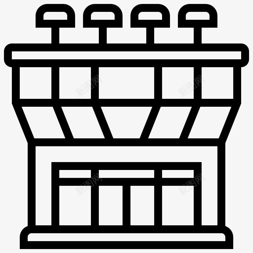 竞技场网球元素直线svg_新图网 https://ixintu.com 竞技场 网球 元素 直线