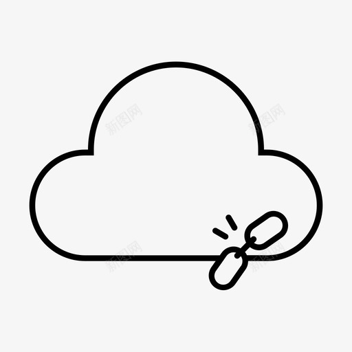 取消链接锚定云svg_新图网 https://ixintu.com 取消 链接 锚定 断开 连接 间接 url
