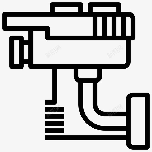 闭路电视摄像头电路svg_新图网 https://ixintu.com 摄像头 闭路电视 电路 安全 视频 博物馆 轮廓