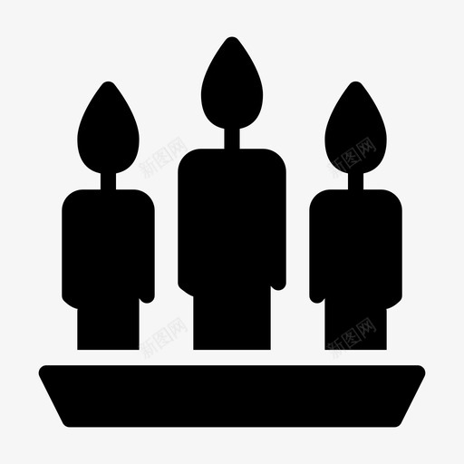 蜡烛火焰烛台装饰svg_新图网 https://ixintu.com 蜡烛 火焰 烛台 装饰 感谢 线雕文