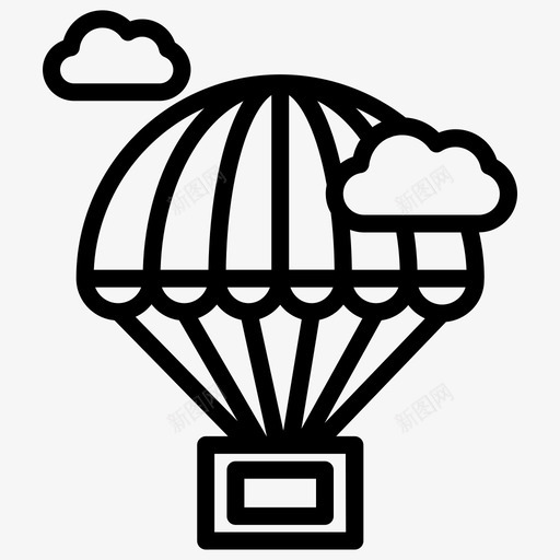 降落伞潜水跳伞svg_新图网 https://ixintu.com 跳伞 降落伞 潜水 包装 工商管理 加粗 粗线条