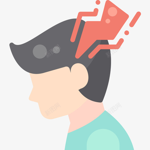 头痛病毒传播扁平svg_新图网 https://ixintu.com 头痛 病毒 传播 扁平