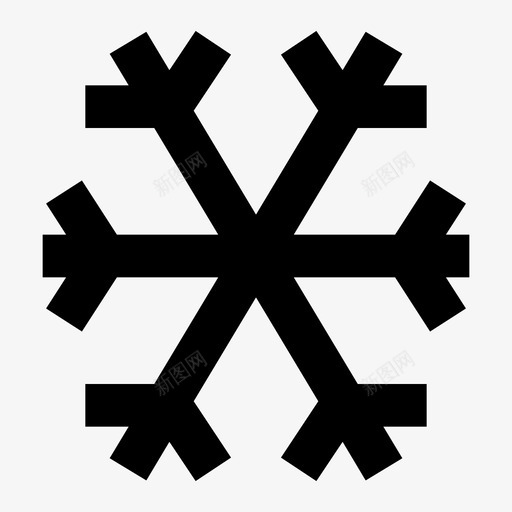 雪寒冷雪花svg_新图网 https://ixintu.com 寒冷 雪花 天气 冬季 曲棍球 轮廓 24像素