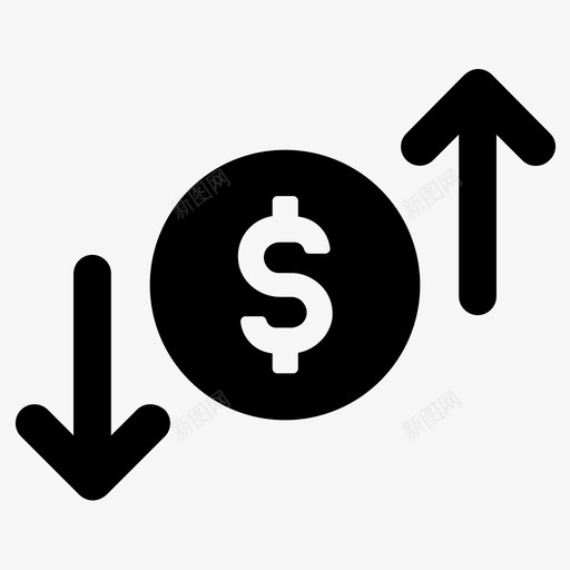 现金流财务货币兑换svg_新图网 https://ixintu.com 现金流 兑换 财务 货币 转账 美元