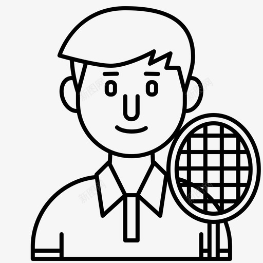 羽毛球阿凡达男孩svg_新图网 https://ixintu.com 运动 羽毛球 阿凡 男孩 男人 男性