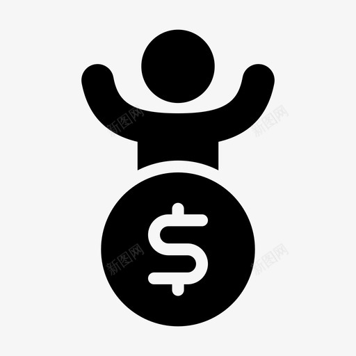 成功美元成就财务svg_新图网 https://ixintu.com 成功 美元 财务 成就 金钱 字形
