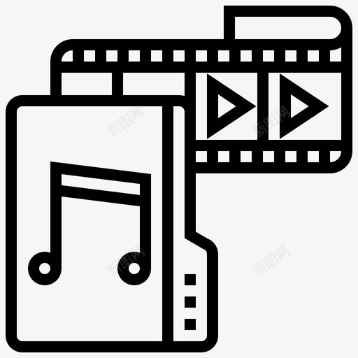 电影多媒体通信1线性svg_新图网 https://ixintu.com 电影 多媒体 通信 线性