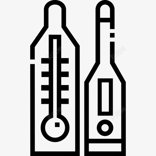 温度计医疗服务14线性svg_新图网 https://ixintu.com 温度计 医疗服务 线性