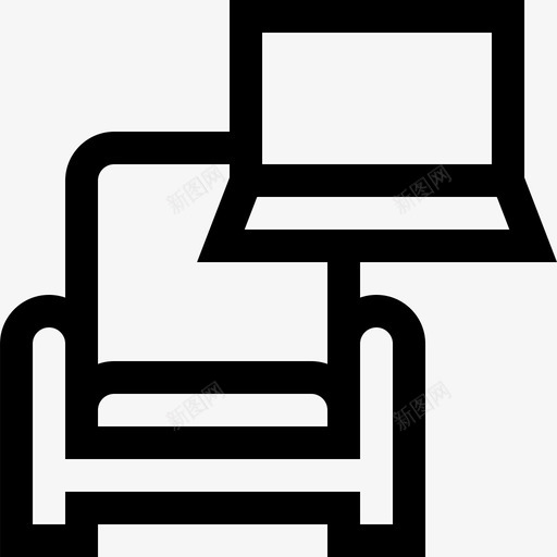 远程办公远程办公8线性svg_新图网 https://ixintu.com 远程 办公 线性