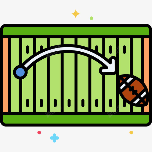 传球美式足球75线颜色svg_新图网 https://ixintu.com 传球 美式 足球 颜色