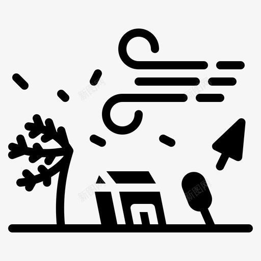 风自然灾害44固体svg_新图网 https://ixintu.com 自然灾害 固体