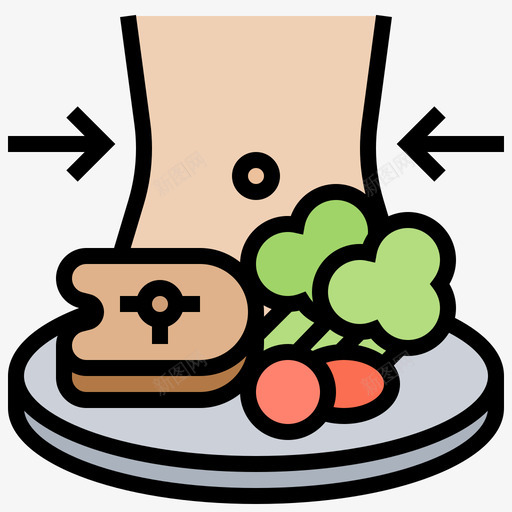减肥食品健身137线性颜色svg_新图网 https://ixintu.com 减肥 食品 健身 线性 颜色