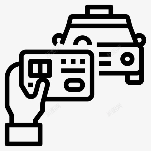 付款出租车服务34直线svg_新图网 https://ixintu.com 付款 出租车 服务 直线