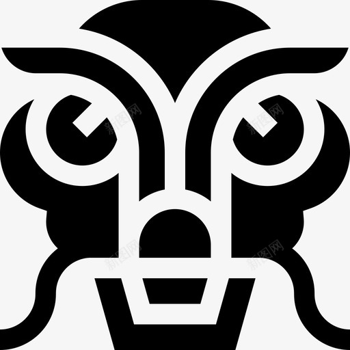 巴龙面具端午节填充svg_新图网 https://ixintu.com 巴龙 面具 端午节 填充