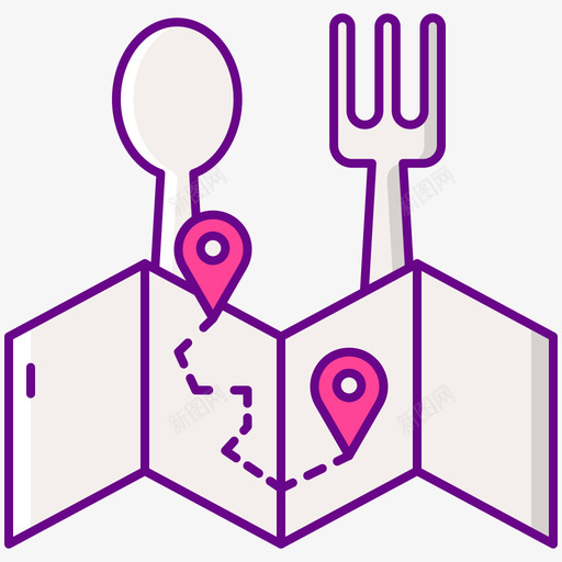 旅游美食家2线性颜色svg_新图网 https://ixintu.com 旅游 美食家 线性 颜色