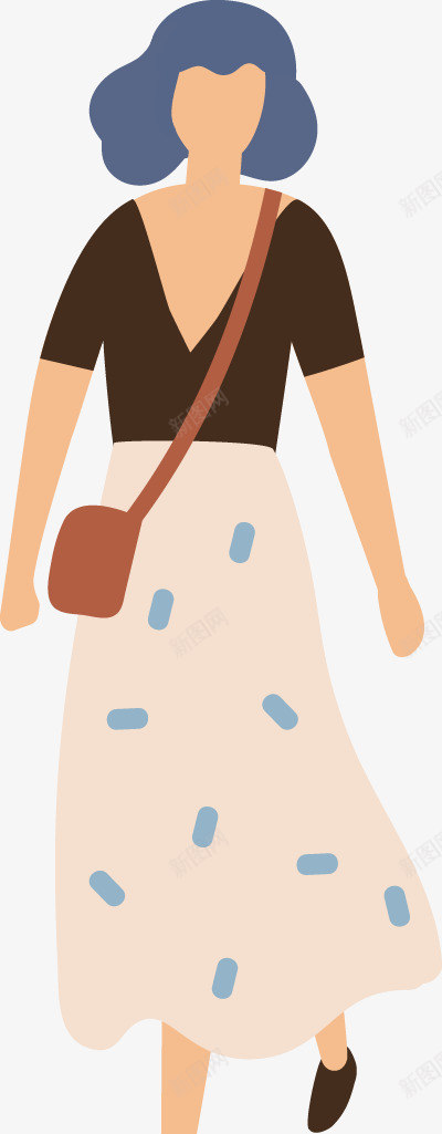 背着小挎包的美女卡通扁平人物图免扣扁平等距插画人物png免抠素材_新图网 https://ixintu.com 扁平 人物 背着 挎包 美女 卡通 图免 等距 插画