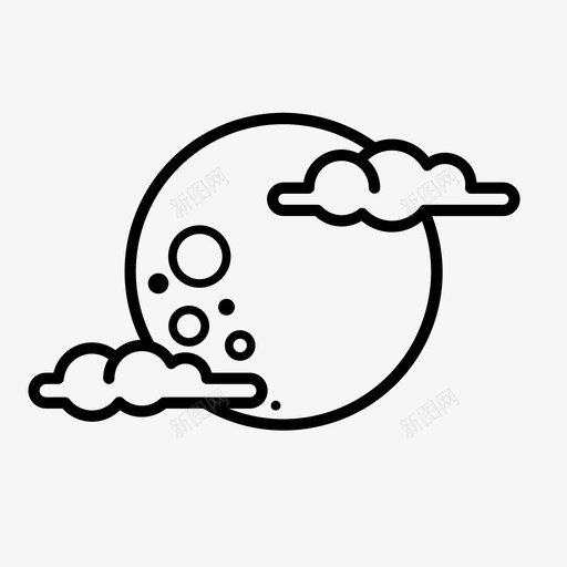 月亮和云满月夜晚svg_新图网 https://ixintu.com 月亮 满月 夜晚 夜空 幽灵 万圣节