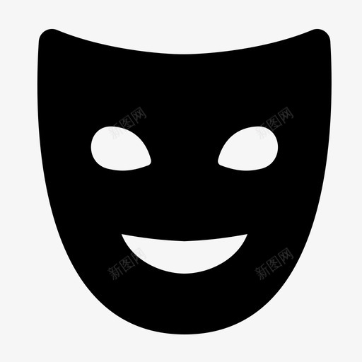 剧院面具快乐歌剧svg_新图网 https://ixintu.com 剧院 面具 快乐 歌剧 微笑