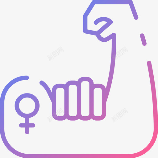 女强人妇女节60梯度svg_新图网 https://ixintu.com 女强人 妇女节 梯度