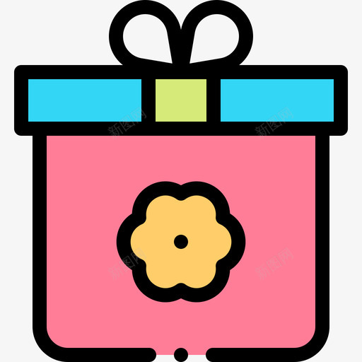 礼品盒6月20日线性颜色svg_新图网 https://ixintu.com 礼品盒 6月 20日 线性 颜色