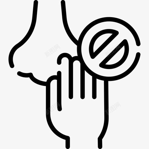 请勿触摸冠状病毒预防线性svg_新图网 https://ixintu.com 请勿 触摸 冠状 病毒 预防 线性