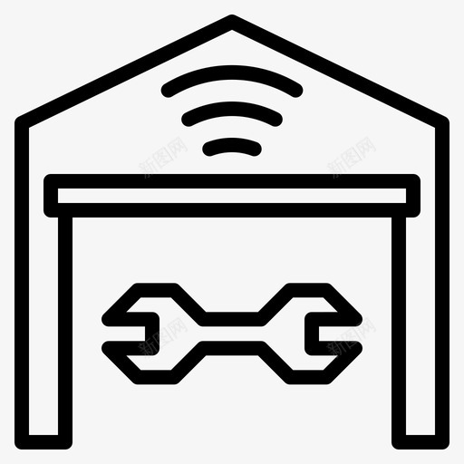 车库物联网149线性svg_新图网 https://ixintu.com 车库 联网 线性
