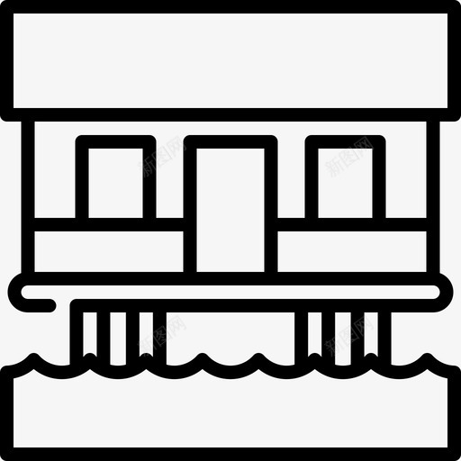 高跷屋非洲24线性svg_新图网 https://ixintu.com 高跷 非洲 线性