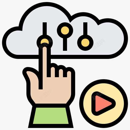 云网络技术31线颜色svg_新图网 https://ixintu.com 网络技术 颜色