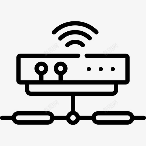 调制解调器远程办公11线性svg_新图网 https://ixintu.com 调制解调器 远程 办公 线性