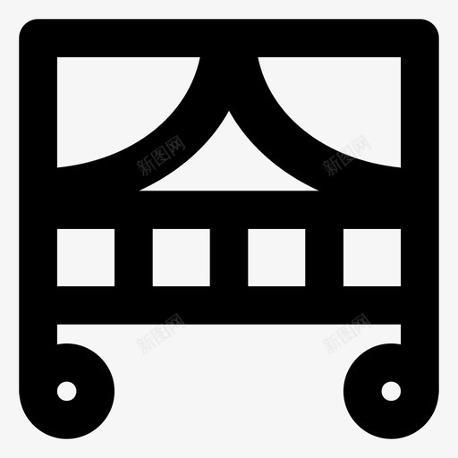 婴儿床床孩子svg_新图网 https://ixintu.com 婴儿床 孩子 睡觉