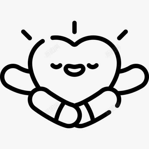 冥想瑜伽39线性svg_新图网 https://ixintu.com 冥想 瑜伽 线性