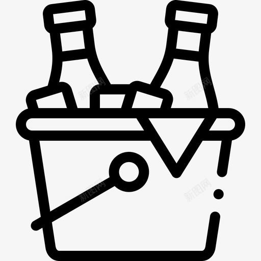 冰桶啤酒65直线型svg_新图网 https://ixintu.com 冰桶 啤酒 直线 线型