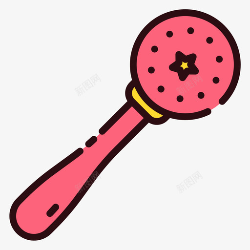 拨浪鼓婴儿157线形颜色svg_新图网 https://ixintu.com 拨浪鼓 婴儿 线形 颜色